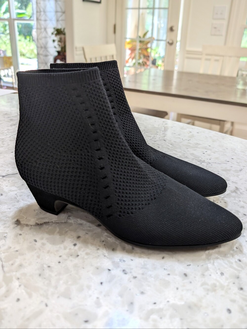 Eileen Fisher Purl Sock Bootie Black Size 8